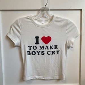 I ❤️ to make boys cry baby tee